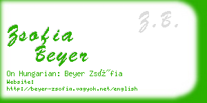 zsofia beyer business card